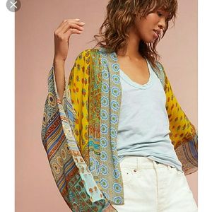Anthropologie Sunshine Paisley Kimono